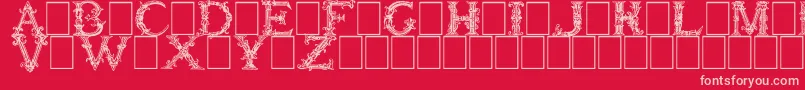 BurgoyneInitials Font – Pink Fonts on Red Background