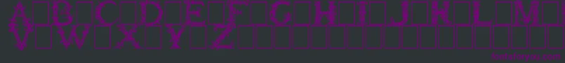 BurgoyneInitials Font – Purple Fonts on Black Background