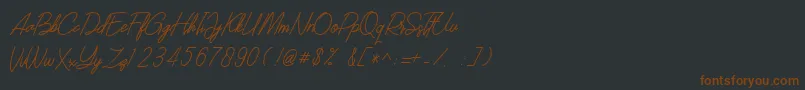 Fonte SOUTHERN JAVANICA FREE – fontes marrons em um fundo preto