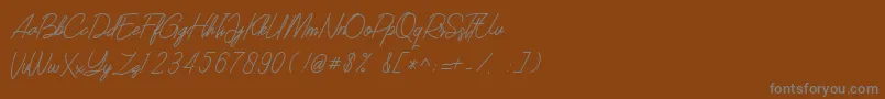 Шрифт SOUTHERN JAVANICA FREE – серые шрифты на коричневом фоне
