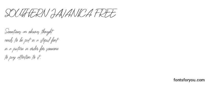 フォントSOUTHERN JAVANICA FREE (141500)