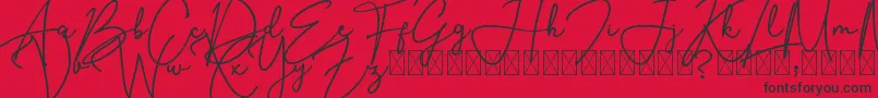 SouthernJannie Font – Black Fonts on Red Background