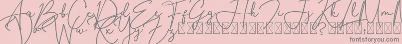 fuente SouthernJannie – Fuentes Grises Sobre Fondo Rosa