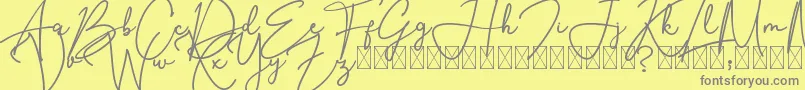 fuente SouthernJannie – Fuentes Grises Sobre Fondo Amarillo