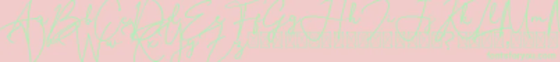 SouthernJannie-Schriftart – Grüne Schriften auf rosa Hintergrund