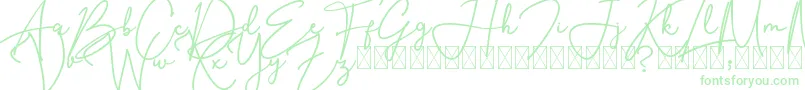 Czcionka SouthernJannie – zielone czcionki na białym tle