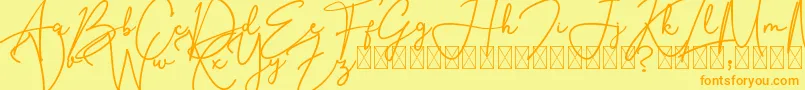 fuente SouthernJannie – Fuentes Naranjas Sobre Fondo Amarillo