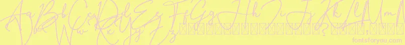 SouthernJannie Font – Pink Fonts on Yellow Background