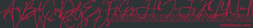 SouthernJannie Font – Red Fonts on Black Background