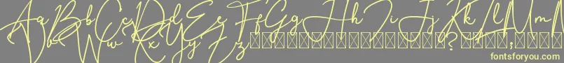 SouthernJannie Font – Yellow Fonts on Gray Background