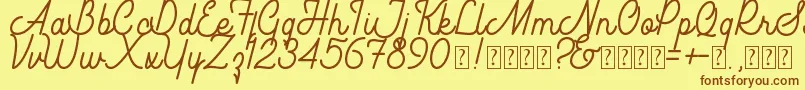 Southfilla Demo Font – Brown Fonts on Yellow Background