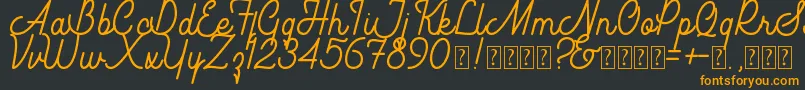 Southfilla Demo Font – Orange Fonts on Black Background