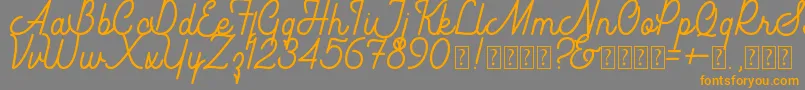 Southfilla Demo Font – Orange Fonts on Gray Background