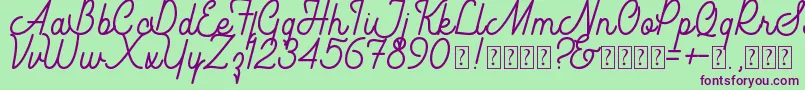 Southfilla Demo Font – Purple Fonts on Green Background