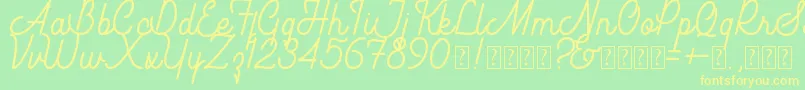 Southfilla Demo Font – Yellow Fonts on Green Background