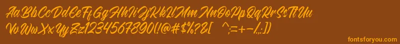 Southgate Font – Orange Fonts on Brown Background