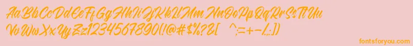 Southgate Font – Orange Fonts on Pink Background