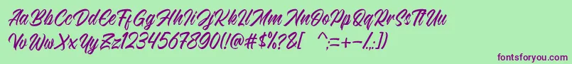 Southgate Font – Purple Fonts on Green Background