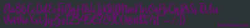 Southiya Font – Purple Fonts on Black Background