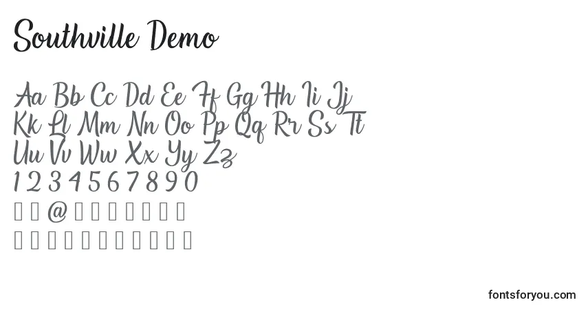 Southville Demo Font – alphabet, numbers, special characters