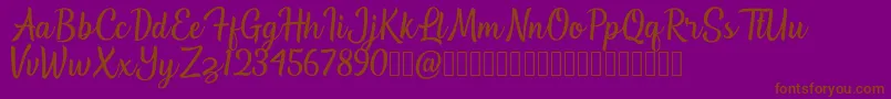 Шрифт Southville Demo – коричневые шрифты на фиолетовом фоне