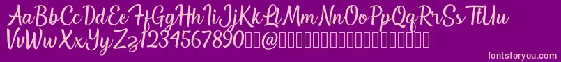 Шрифт Southville Demo – розовые шрифты на фиолетовом фоне