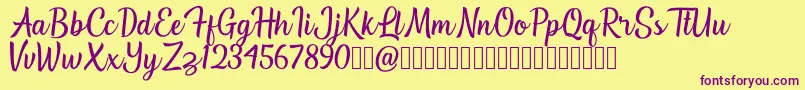 Southville Demo-Schriftart – Violette Schriften auf gelbem Hintergrund