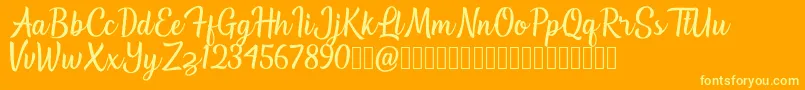 Saiba mais sobre a fonte Southville Demo Fonte Southville Demo – fontes amarelas em um fundo laranja