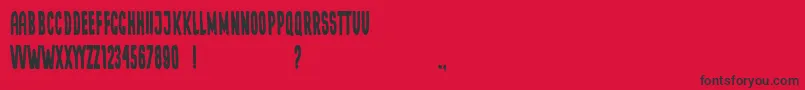 Fonte Sovereignty – fontes pretas em um fundo vermelho