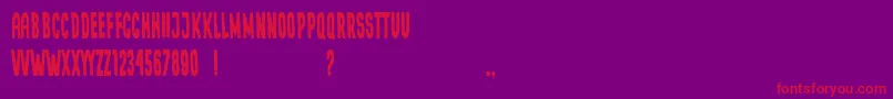 Sovereignty Font – Red Fonts on Purple Background