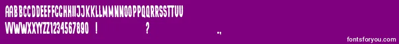 Sovereignty Font – White Fonts on Purple Background