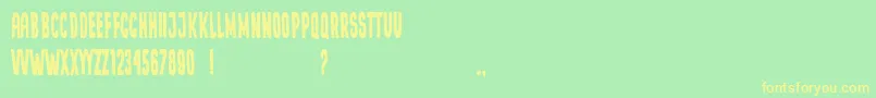 Sovereignty Font – Yellow Fonts on Green Background