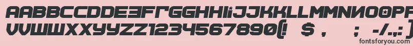 SovietProgram BoldItalic-Schriftart – Schwarze Schriften auf rosa Hintergrund