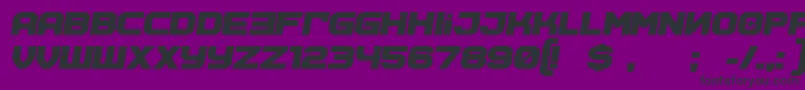 SovietProgram BoldItalic Font – Black Fonts on Purple Background