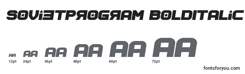 SovietProgram BoldItalic Font Sizes