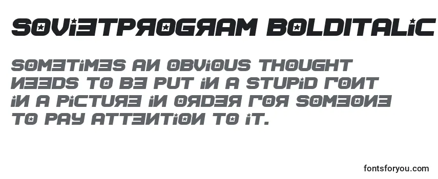 SovietProgram BoldItalic Font