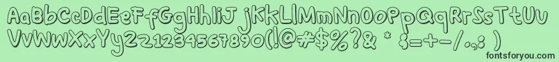 SoYoung Regular Font – Black Fonts on Green Background