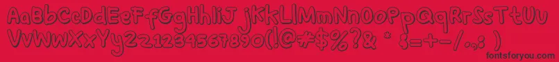 SoYoung Regular Font – Black Fonts on Red Background