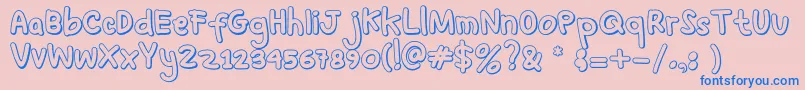 SoYoung Regular Font – Blue Fonts on Pink Background