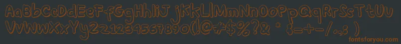 SoYoung Regular Font – Brown Fonts on Black Background