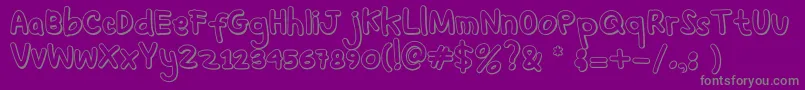 SoYoung Regular Font – Gray Fonts on Purple Background