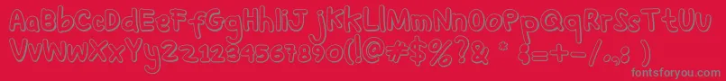 SoYoung Regular Font – Gray Fonts on Red Background