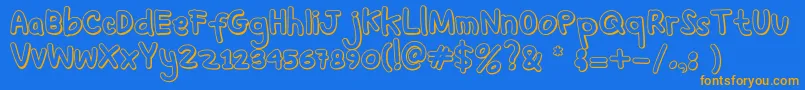 SoYoung Regular Font – Orange Fonts on Blue Background