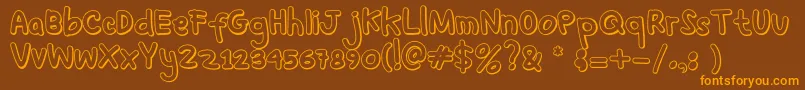 SoYoung Regular Font – Orange Fonts on Brown Background