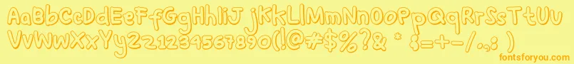 SoYoung Regular Font – Orange Fonts on Yellow Background