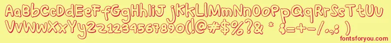 SoYoung Regular Font – Red Fonts on Yellow Background