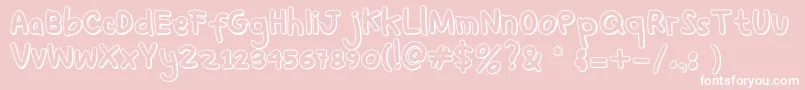 SoYoung Regular Font – White Fonts on Pink Background