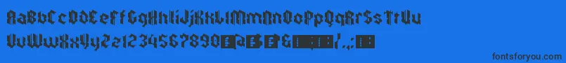 ZkalpelbarEyeFs Font – Black Fonts on Blue Background