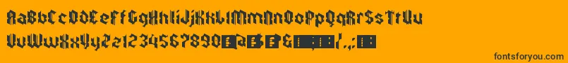 ZkalpelbarEyeFs Font – Black Fonts on Orange Background