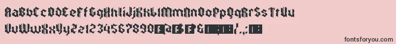 ZkalpelbarEyeFs Font – Black Fonts on Pink Background
